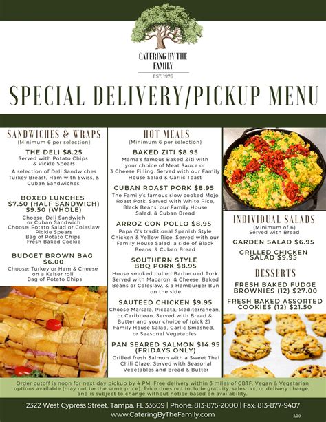 Teaser Delivery Menu .